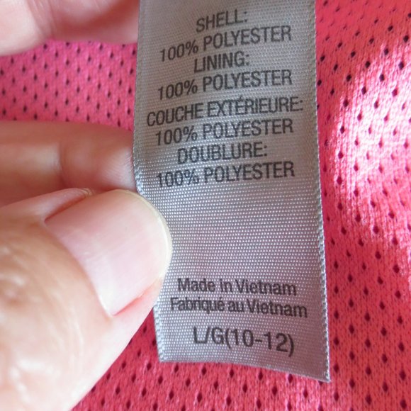 4/$14 CHAMPION venture dry JACKET windbreaker PURPLE pink GIRLS size 10/12 LARGE - Picture 6 of 11